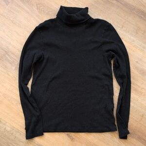 ATM Black Ribbed Turtleneck
